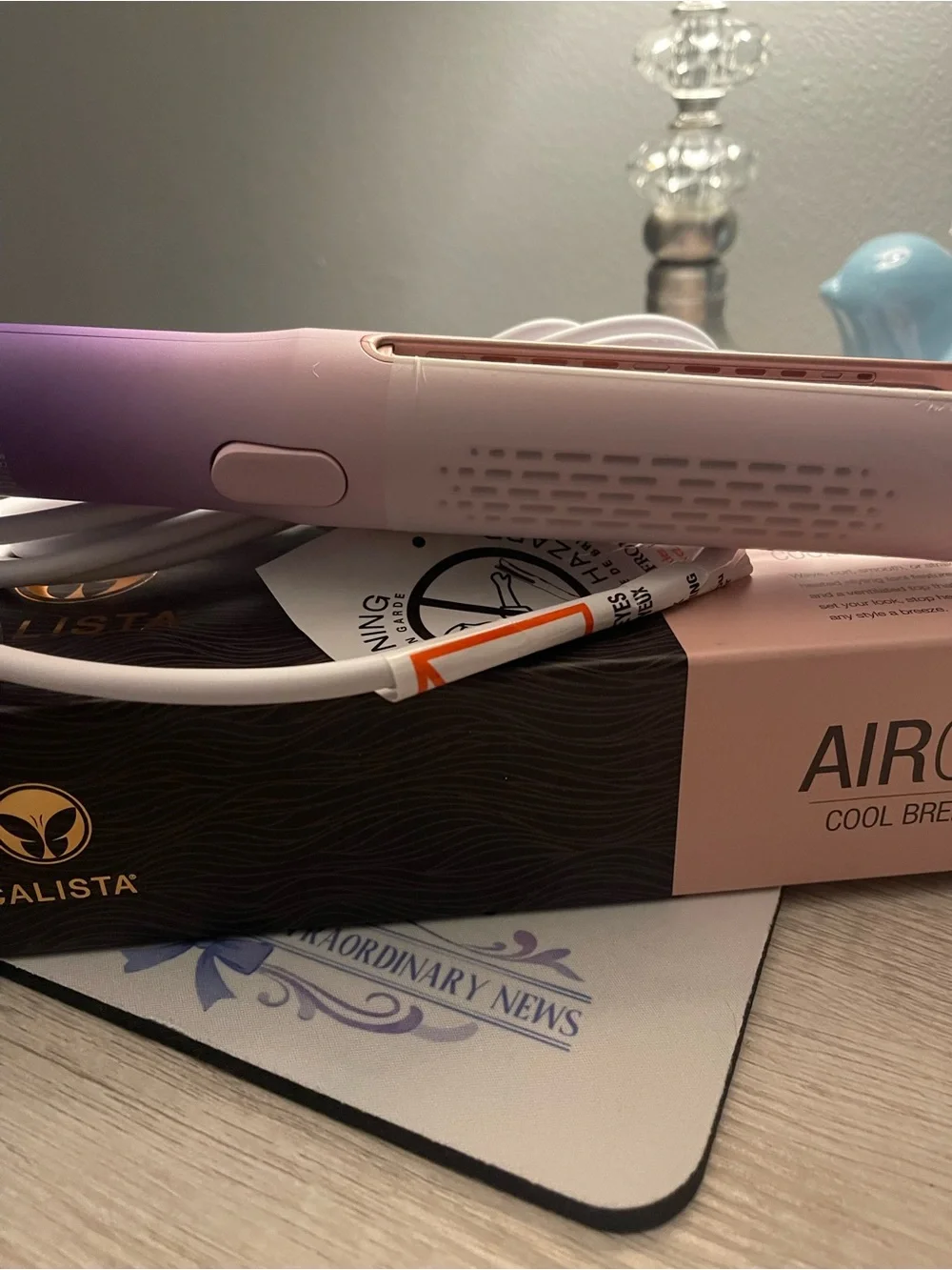 New in Box Calista Air Glide Pink & Purple Hair Styler!
